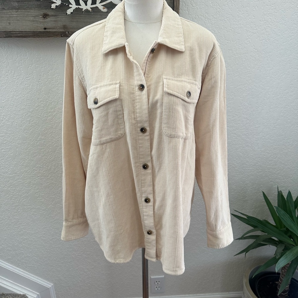 Kuhl Tallulah Women's Cream Corduroy Button-Up Jacket ladies size‎ M